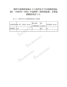 工业炉窑大气污染物排放标准(书写版)