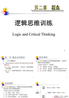 逻辑思维训练(2)概念