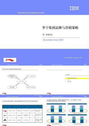 IBM-李宁集团品牌与营销策略提案