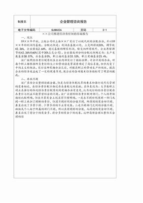 企业管理咨询报告