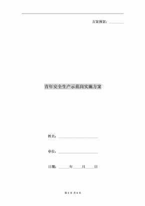 青年安全生产示范岗实施方案A