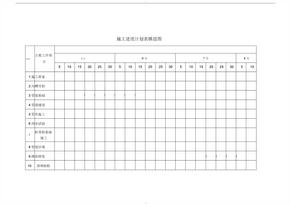 施工进度计划表横道图