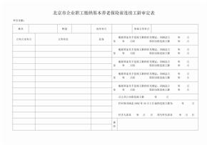 养老保险审定表