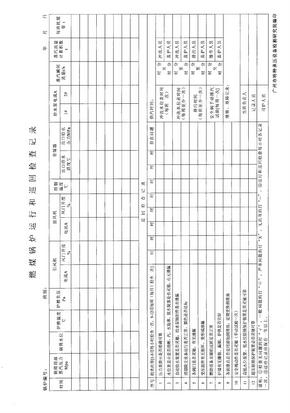 锅炉运行记录