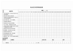 企业安全生产-电动叉车日常检查表