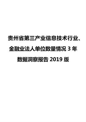 贵州省第三产业信息技术行业、金融业法人单位数量情况3年数据洞察报告2019版