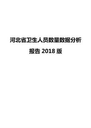 河北省卫生人员数量数据分析报告2018版