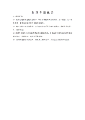 监理专题报告