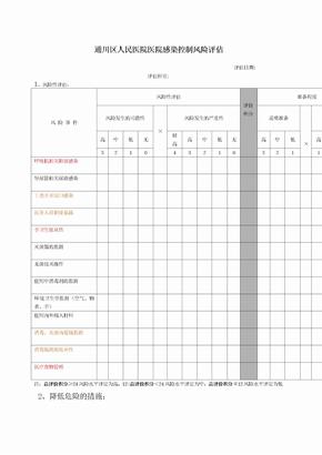 医院感染控制风险评估