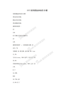 PPT饼图模版和制作步骤