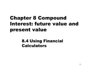 future value and present value Using Financial CalculatorsPPT课件