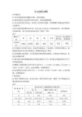 压力表检定规程