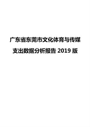 广东省东莞市文化体育与传媒支出数据分析报告2019版