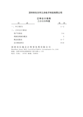 审计报告模板