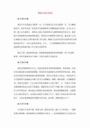 科技公司实习日记