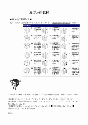 71魔方公式口诀