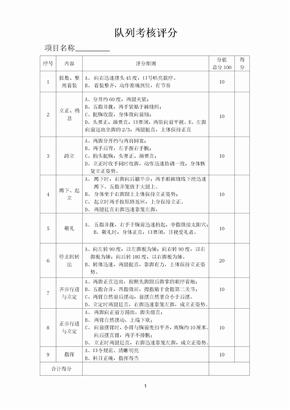 队列考核评分