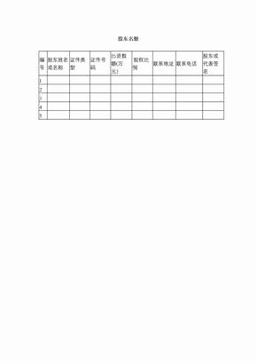 2019年新股东名册