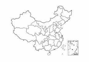 中国行政区划(空白图)