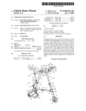 专利公开-折叠自行车