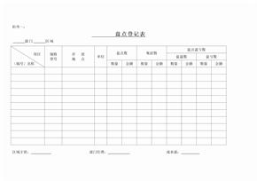 固定资产盘点登记表