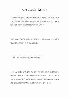 学习纲要心得体会