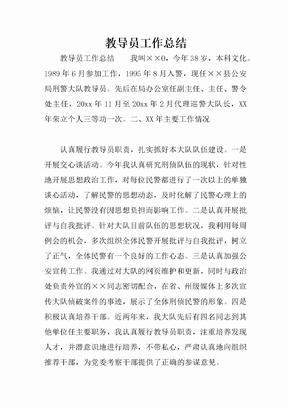 教导员工作总结