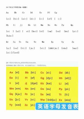 5226个英文字母的音标