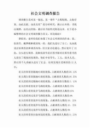社会文明调查报告[范本]