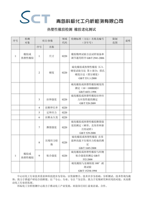 热塑性橡胶检测 橡胶老化测试