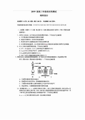 2019广东高考化学模拟押题卷（图片版）（含答案）