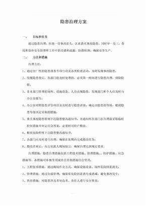 隐患治理方案