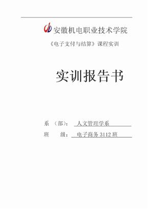 《电子支付与结算》课程实训