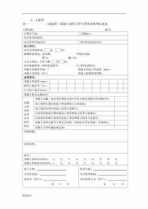 监理旁站表格大全