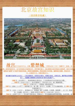北京故宫知识和超清图俯瞰图平面图
