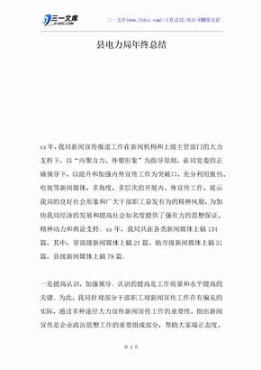 县电力局年终总结