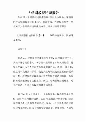 大学副教授述职报告