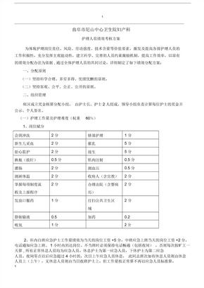 科室绩效考核方案