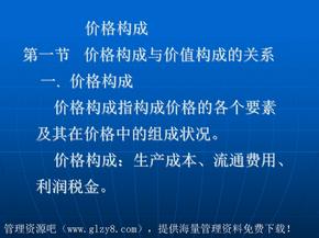 价格构成第一节价格构成与价值构成的关系一