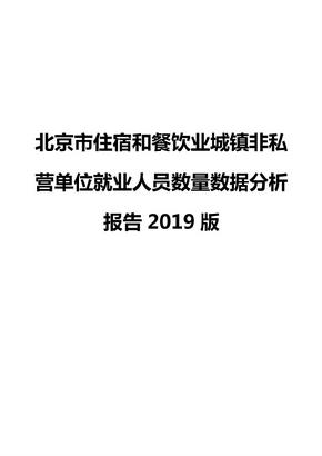北京市住宿和餐饮业城镇非私营单位就业人员数量数据分析报告2019版
