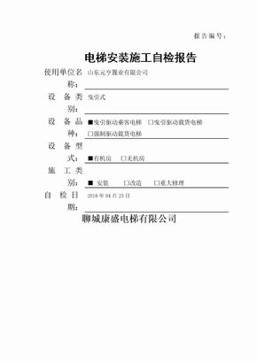 电梯安装检验报告