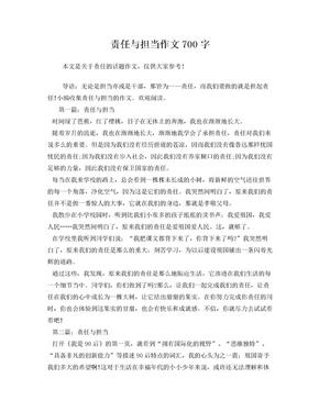 责任与担当作文700字