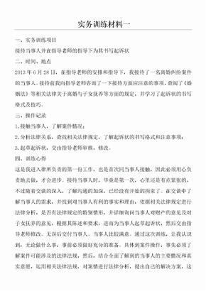 律师实务训练材料