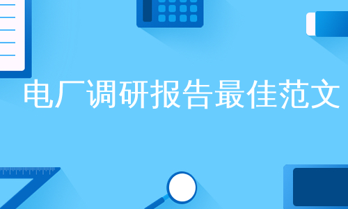 电厂调研报告最佳范文