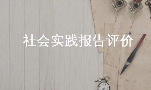 社会实践报告评价