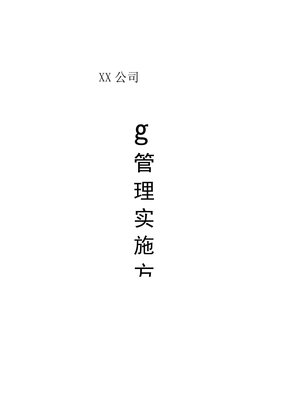 XX公司5s管理方案