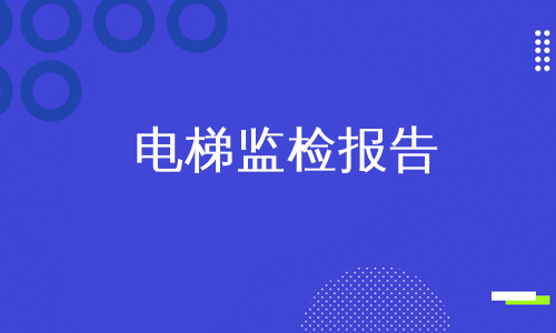 电梯监检报告