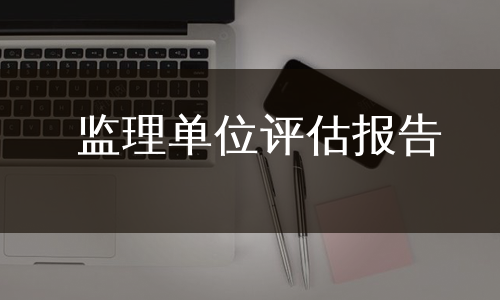 监理单位评估报告