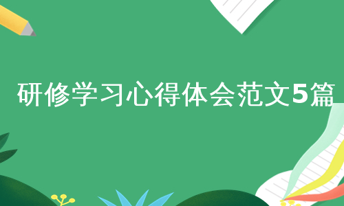 研修学习心得体会范文5篇