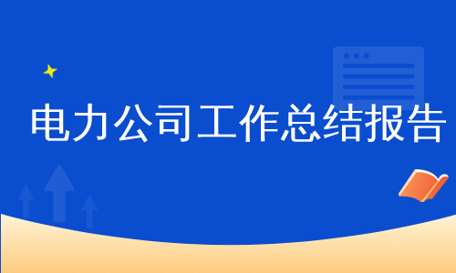电力公司工作总结报告
